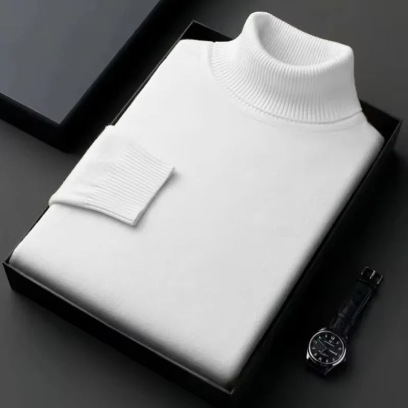 Sweatwear Mens Anti-pilling High Quality Knitted Turtleneck Sweater