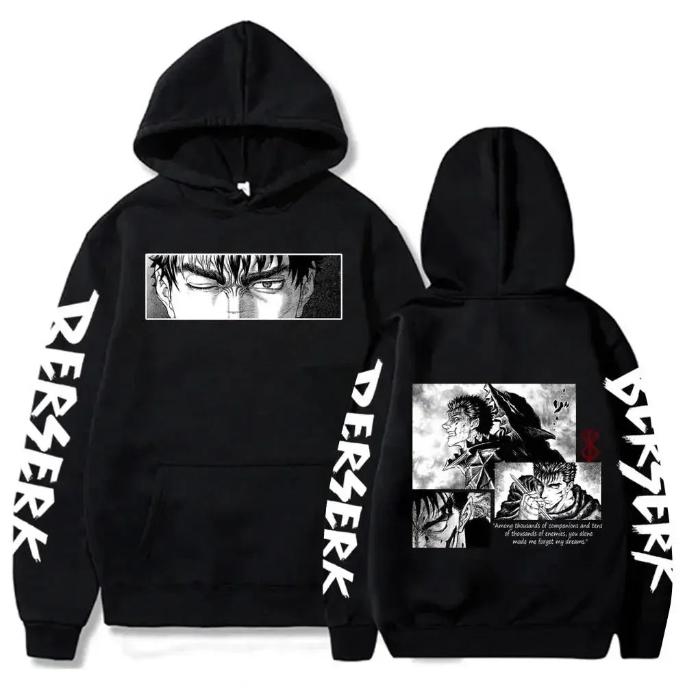 Berserk Guts Hoodies Japanese Style Manga