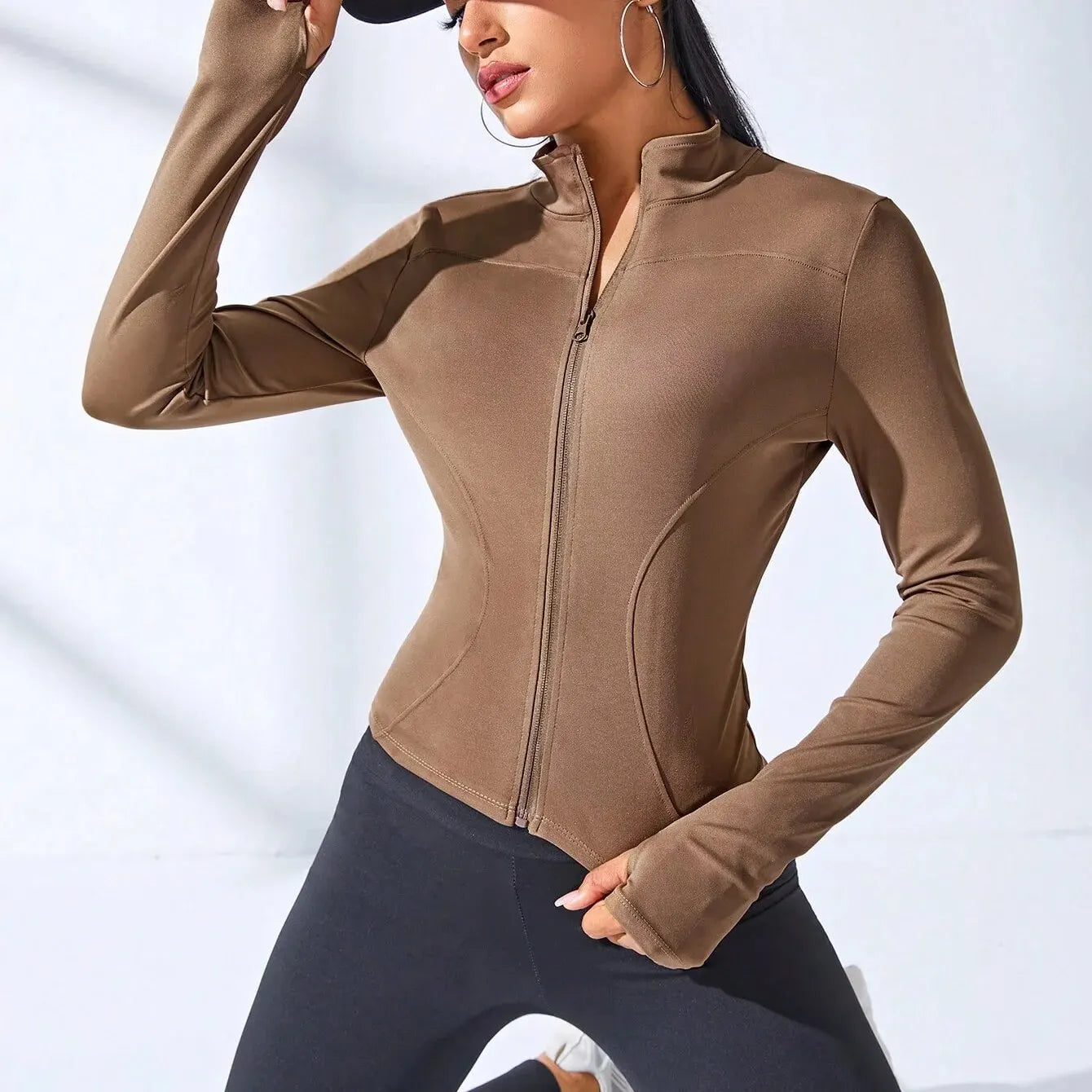 Yoga Coat Short Sports Jacket WOMEN'S Fitness Clothes Slimming