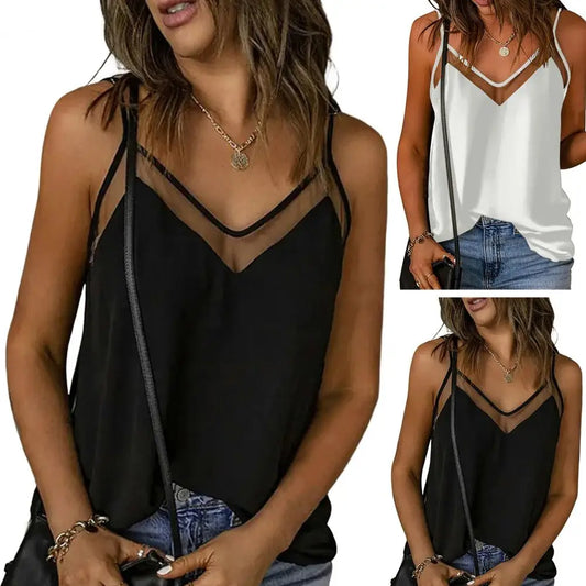 Stylish Vacation Trip Loose Tank Top Moisture Wicking Summer Vest Top Solid Color Summer Vest Top Home Clothing