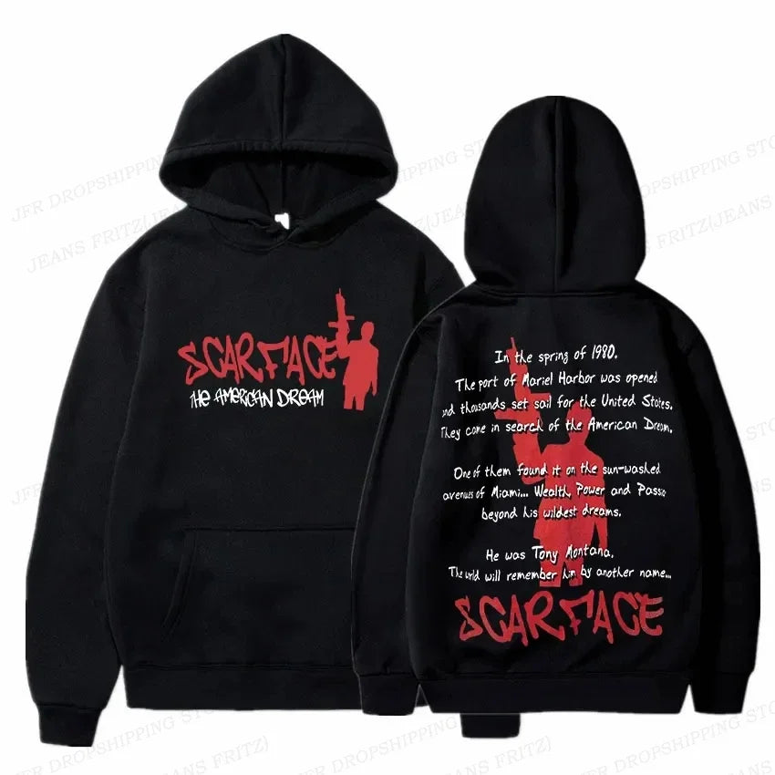 Movie Scarface Hoodies Men Women Fashion Hip Hop