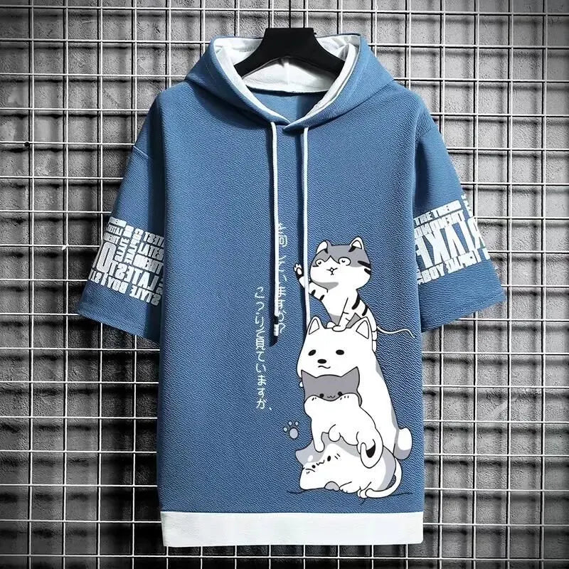 Harajuku Streetwear Print Hooded Top