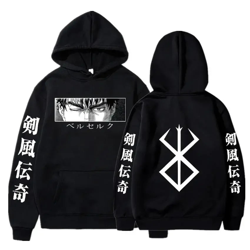 Berserk Guts Hoodies Japanese Style Manga