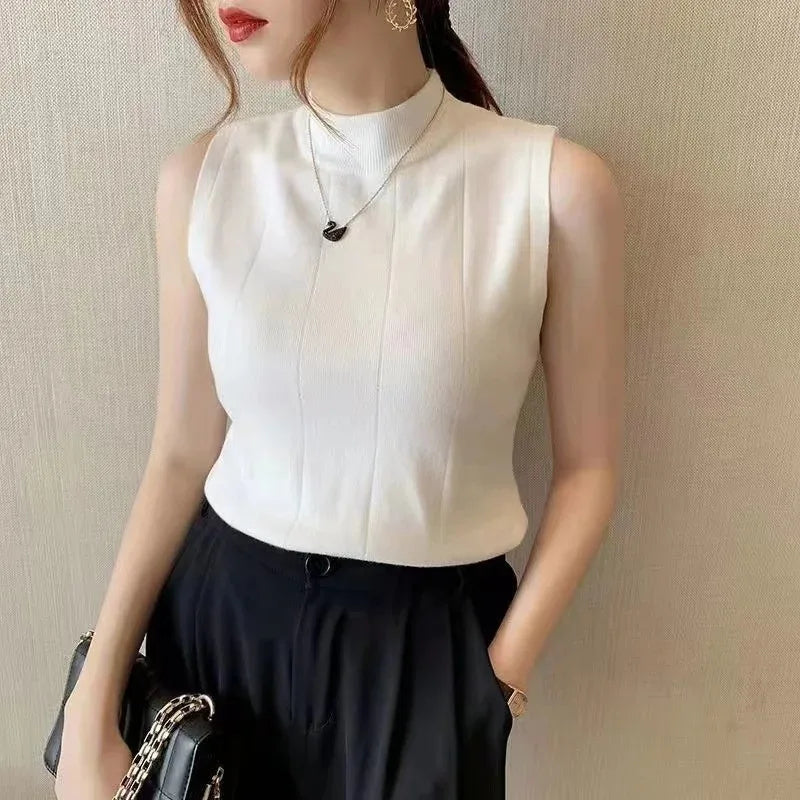 Women Blouse Knit Elastic Blusas