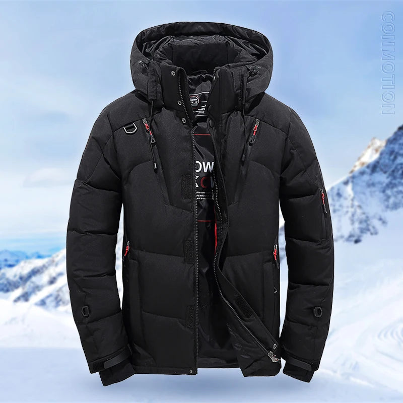 Winter Down Jacket Men White Duck Coat Windproof