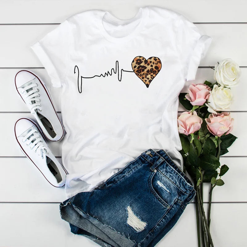 Leopard Heartbeat Short Sleeve