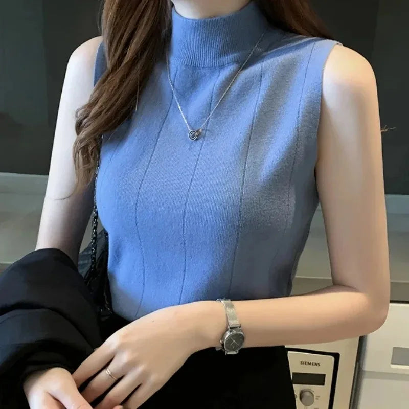 Women Blouse Knit Elastic Blusas