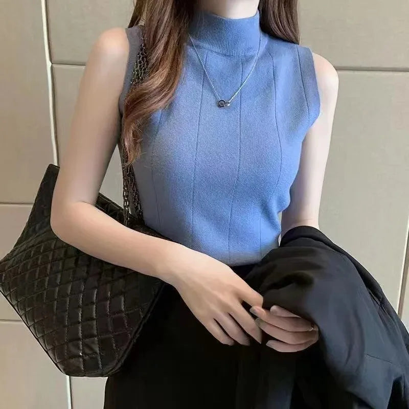 Women Blouse Knit Elastic Blusas