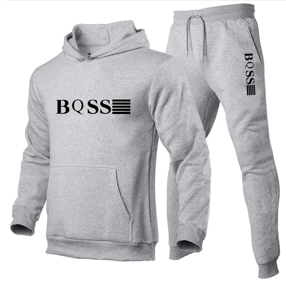 Men's Sports Suits Fashion Tracksuit Women Hoodies + Pants Two Pieces Sets Running Casual