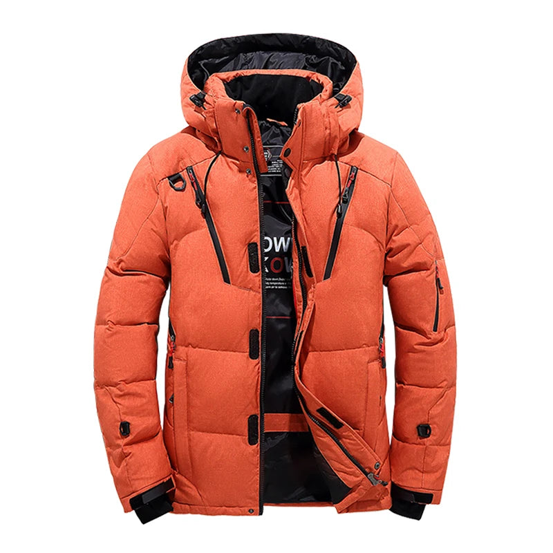 Winter Down Jacket Men White Duck Coat Windproof