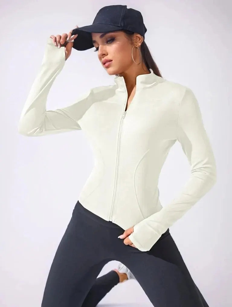 Yoga Coat Short Sports Jacket WOMEN'S Fitness Clothes Slimming