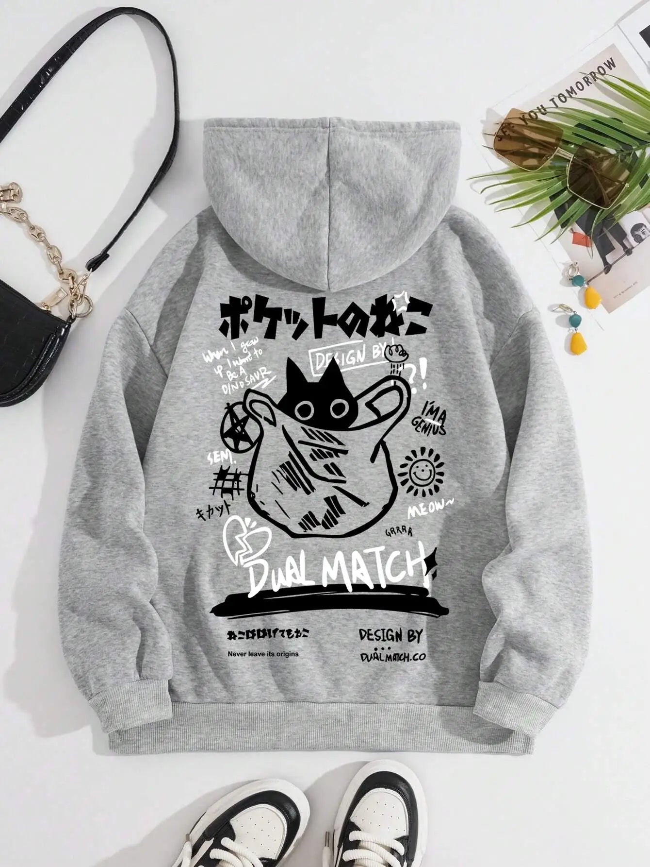 Cute Cat Cartoon Sweatshirt