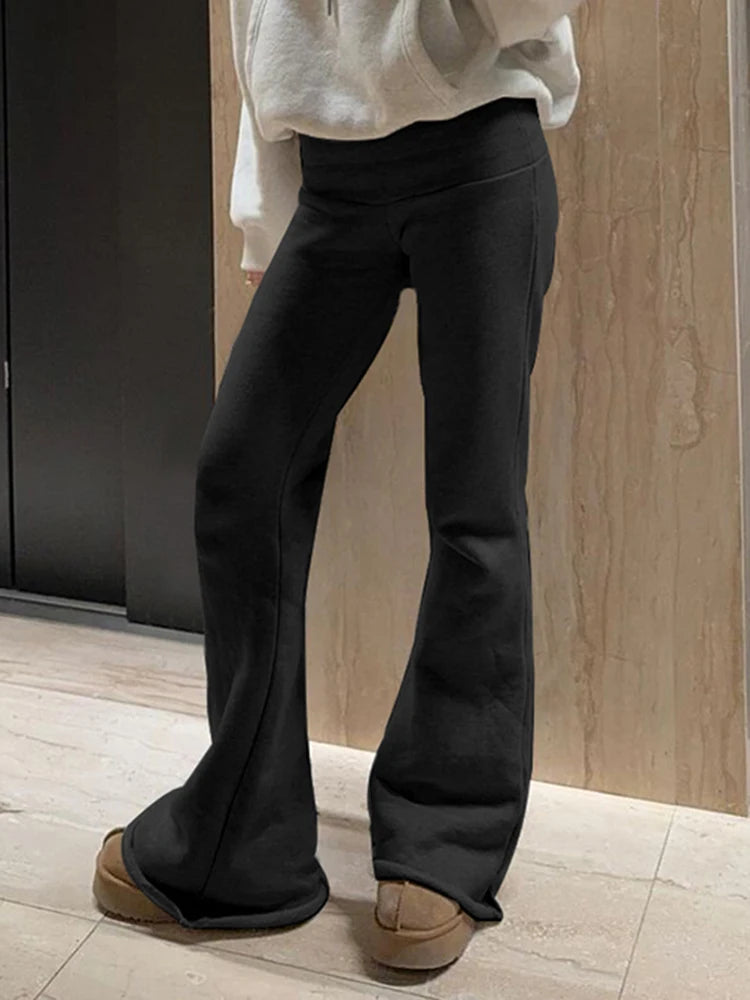 IAMSURE Casual Solid Flare Pants