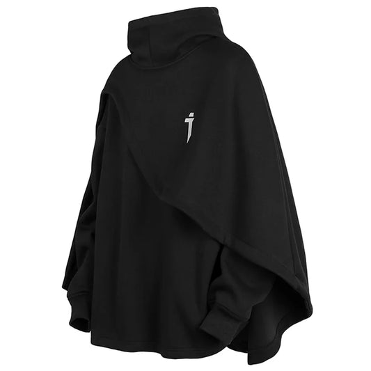 Stylish Poncho Hoodie Men's Techwear Streetwear