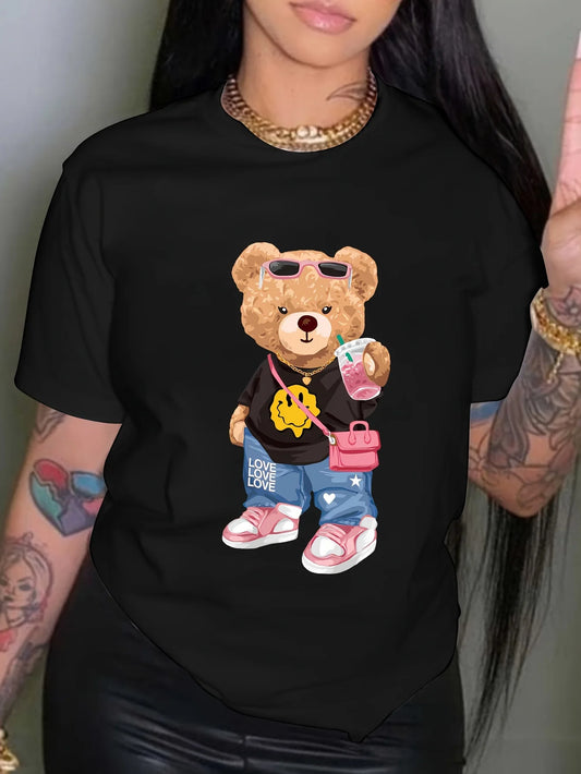 Little Bear Print T-shirt