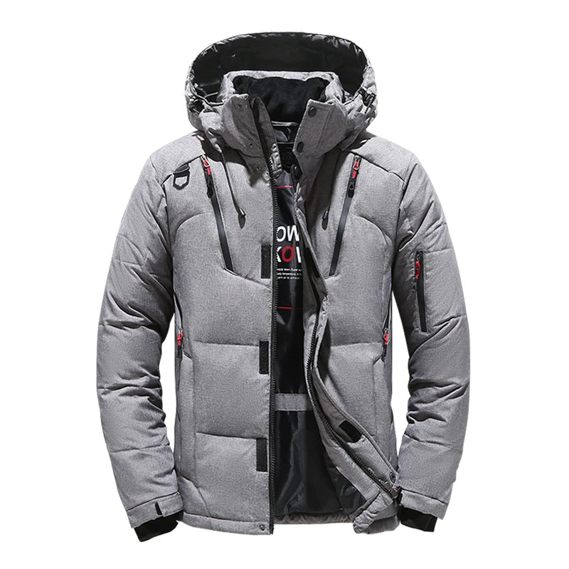 Winter Down Jacket Men White Duck Coat Windproof