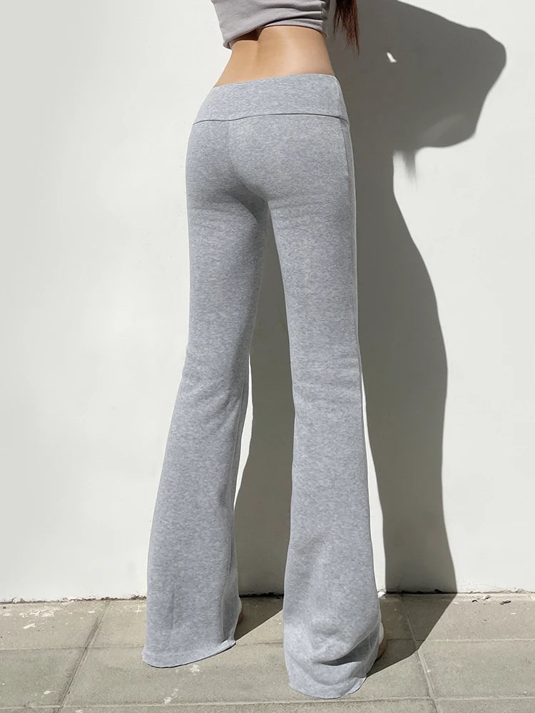 IAMSURE Casual Solid Flare Pants