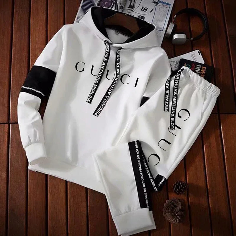 Mens Tracksuit Casual Hooded Sweatshirt