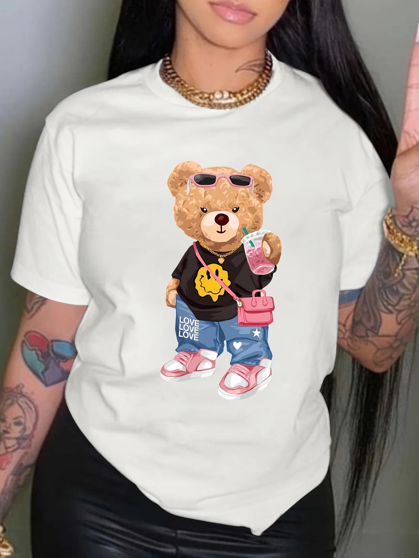 Little Bear Print T-shirt